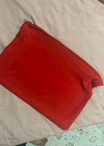 Kırmızı Fermuarlı Kadın Portföy Çanta - Görsel 3