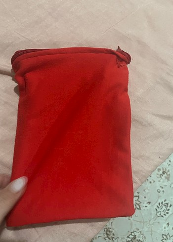 Kırmızı Fermuarlı Kadın Portföy Çanta - Görsel 5