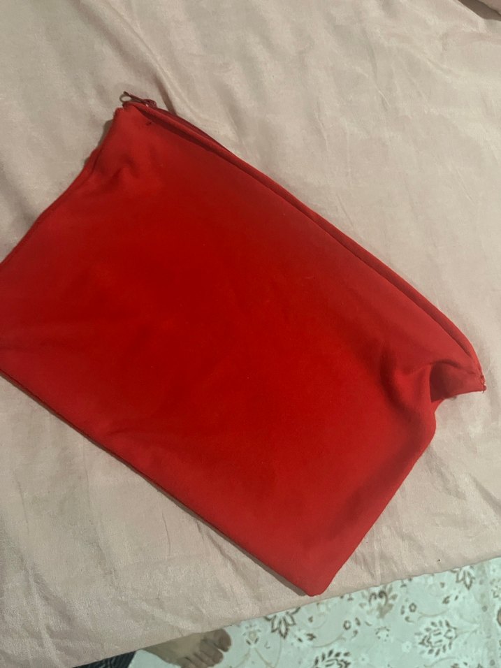 Kırmızı Fermuarlı Kadın Portföy Çanta - Görsel 3