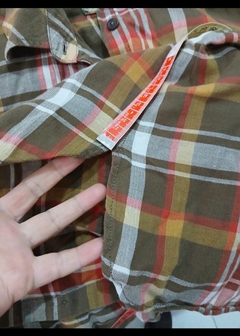 Düğmeli Bol Kesim Kahverengi Kareli Gömlek - Görsel 3