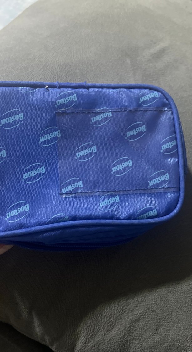 Mavi Fermuarlı Kadın Makyaj Çantası - Görsel 2