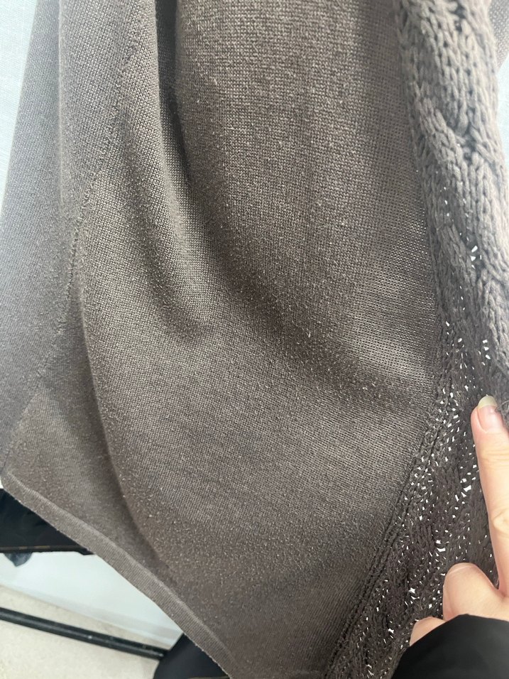 Kahverengi Örgü Kadın Süveter - Görsel 4