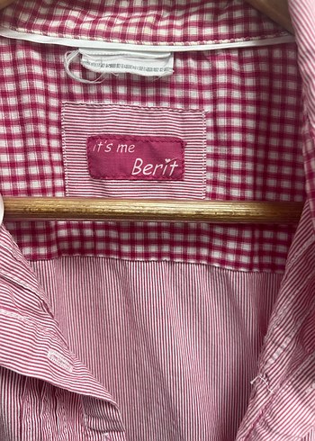 Pembe Kısa Kollu Düğmeli Kadın Gömlek - Görsel 5