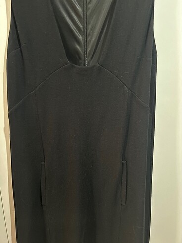 xs Beden siyah Renk Mango suit dekolte elbise