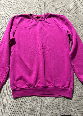 LC Waikiki Canli Fusya Bisiklet Yaka Sweatshirt