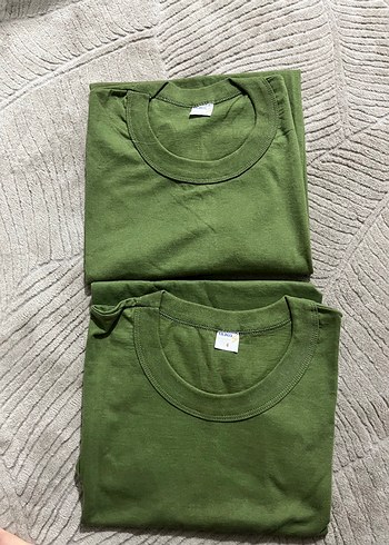 LC Waikiki Rahat Ve Sik Yesil Bisiklet Yaka Tisort 2li