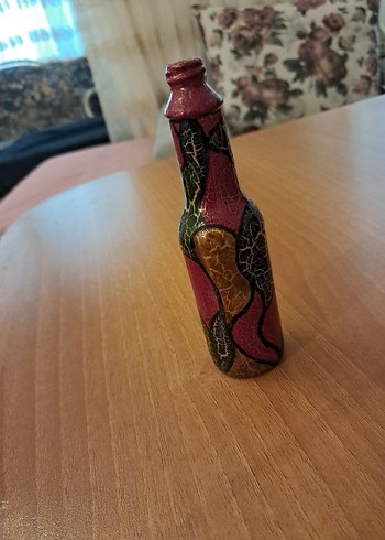 minyatur el boyama şişe dekorasyon amaclı
