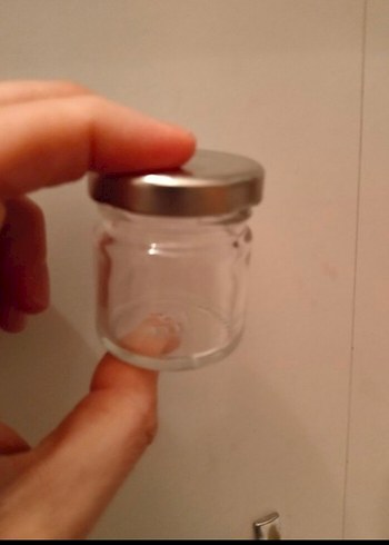 Küçük Cam Bebek Şişesi Metal Kapaklı