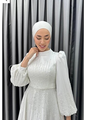 36 Beden beyaz Renk Nikah elbisesi