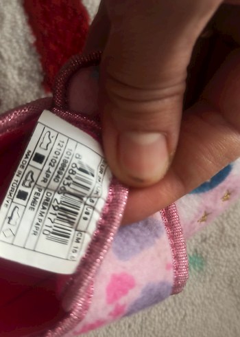 Kızlar için Renkli Baskılı Sıcak Terlik puf - Görsel 2