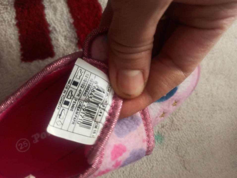 Kızlar için Renkli Baskılı Sıcak Terlik puf - Görsel 2