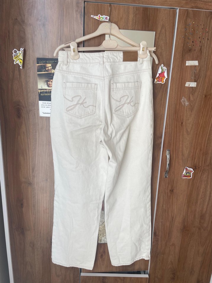 Bej Normal Boy Regular Fit Kadın Kot Pantolon - Görsel 2