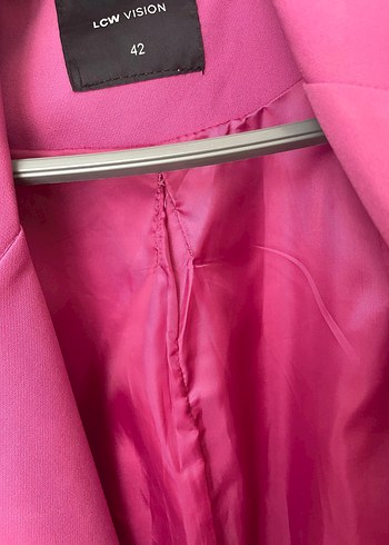 Pembe Düğmeli Kadın Blazer Ceket - Görsel 2