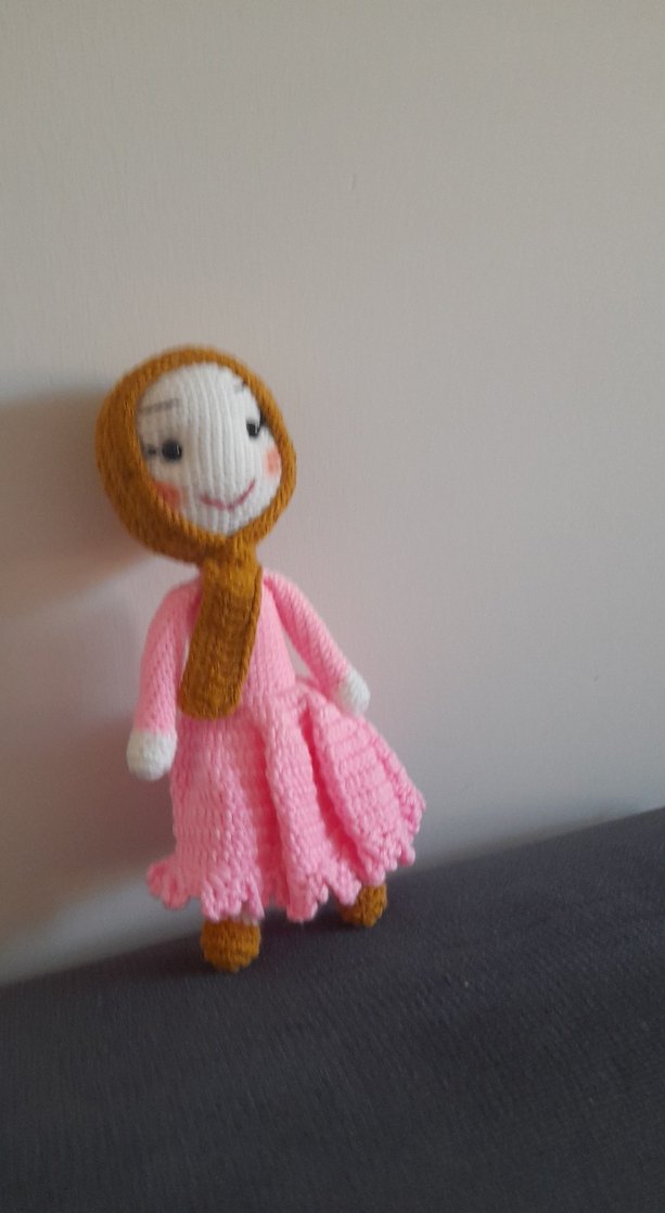 amigurimi tesettürlü  bebek - Görsel 3