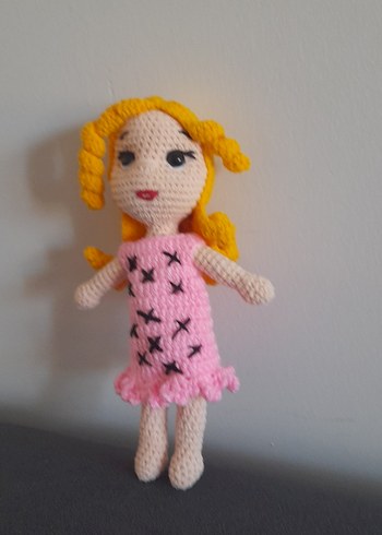 Pembe El Örgüsü Bebek amigurimi - Görsel 3