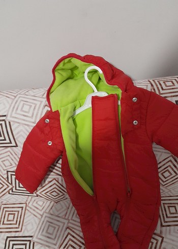 Kız Bebek Kırmızı Fermuarlı Mont - Görsel 4