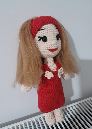 Kırmızı Örgü Bebek - Görsel 4