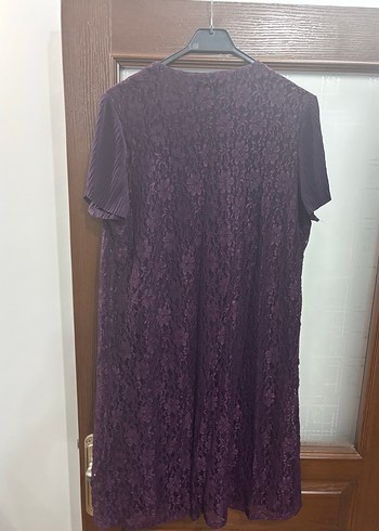 Mor Drapeli Kadın Elbise - Görsel 4