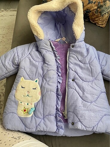 12-18 Ay Beden mor Renk Midimod kız bebek mont