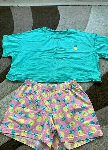 Pijama Takımı Şortlu gecelik