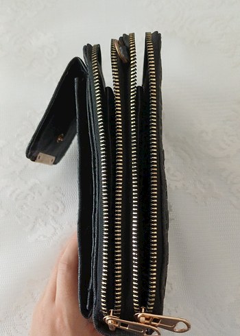 Diğer Siyah Deri Kadın Çapraz Telefon Çantası