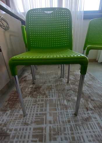 ALEMİNYUM AYAKLI 4 ADET SANDALYE - Görsel 10