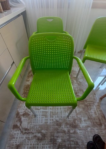 ALEMİNYUM AYAKLI 4 ADET SANDALYE - Görsel 3