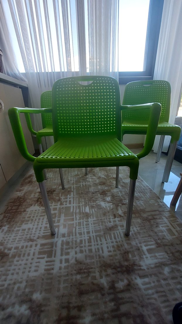 ALEMİNYUM AYAKLI 4 ADET SANDALYE - Görsel 2