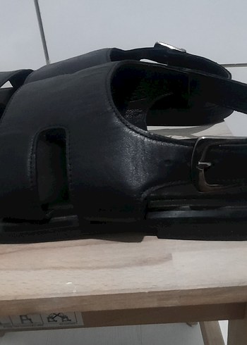 Siyah Erkek Tokalı Sandalet - Görsel 7