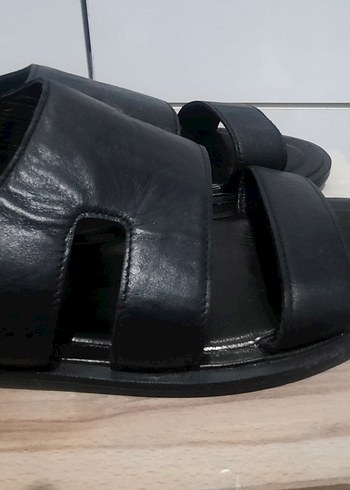 Siyah Erkek Tokalı Sandalet - Görsel 9