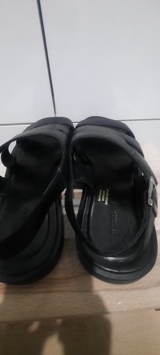 Siyah Erkek Tokalı Sandalet - Görsel 4