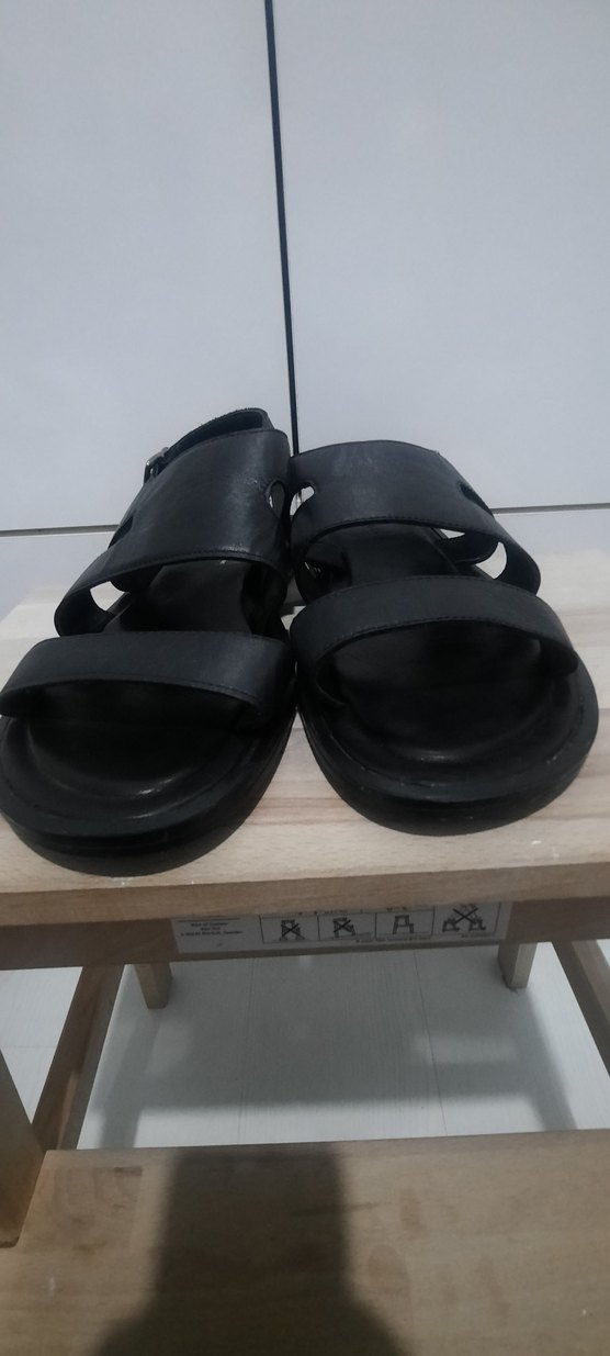 Siyah Erkek Tokalı Sandalet - Görsel 2