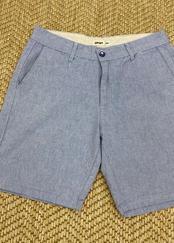 Koton Erkek Gri Mavi Denim Mini Sort