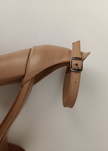 Bej Kadın Topuklu Sandalet - Görsel 4