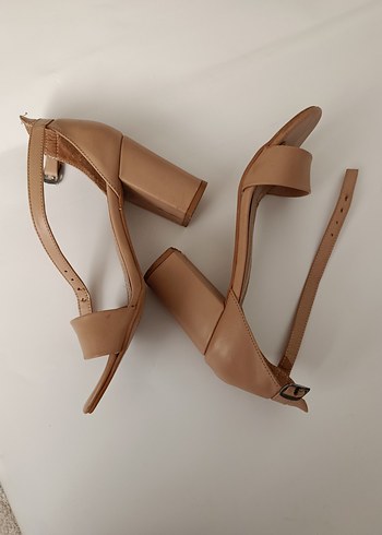 Bej Kadın Topuklu Sandalet - Görsel 3