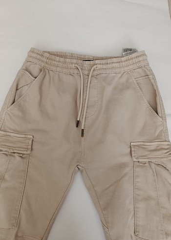 Bej Rahat Kesim Erkek Kargo Pantolon - Görsel 3
