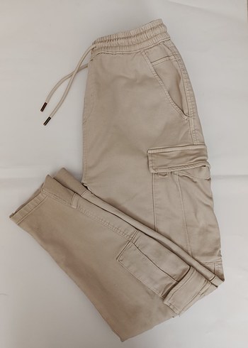 Bej Rahat Kesim Erkek Kargo Pantolon - Görsel 2
