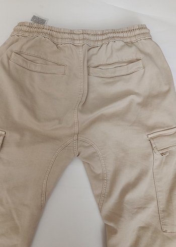 Bej Rahat Kesim Erkek Kargo Pantolon - Görsel 4