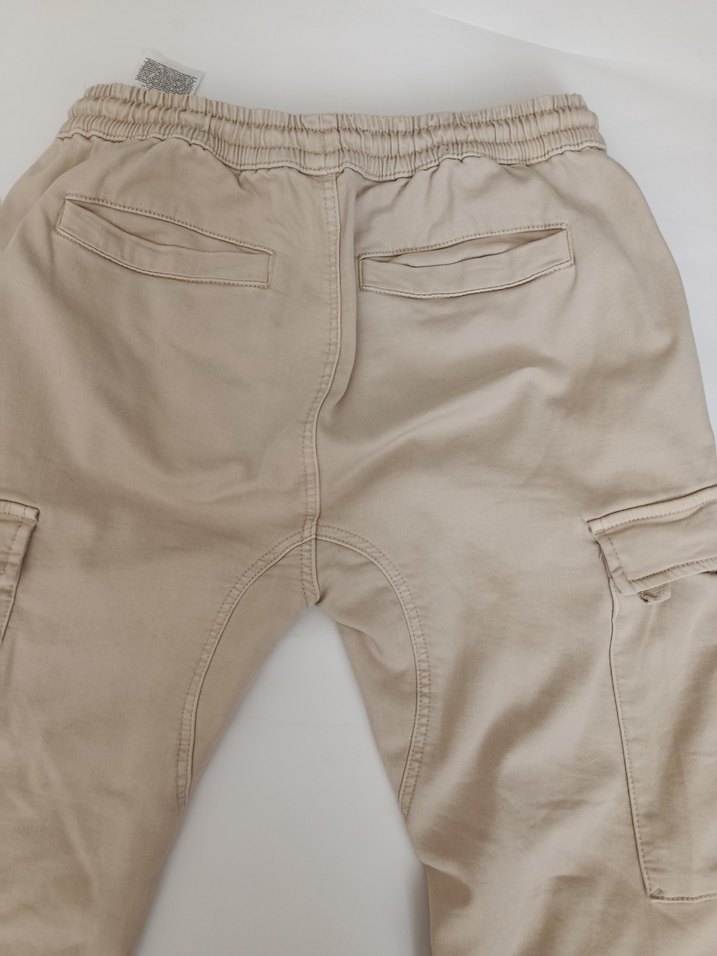 Bej Rahat Kesim Erkek Kargo Pantolon - Görsel 4