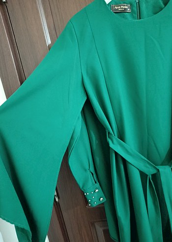 Uzun Kollu, Bol Kesim Yeşil Kadın pantolon üst takım - Görsel 3