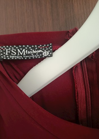 Bordo Uzun Kollu Drapeli Kadın Tulum - Görsel 4