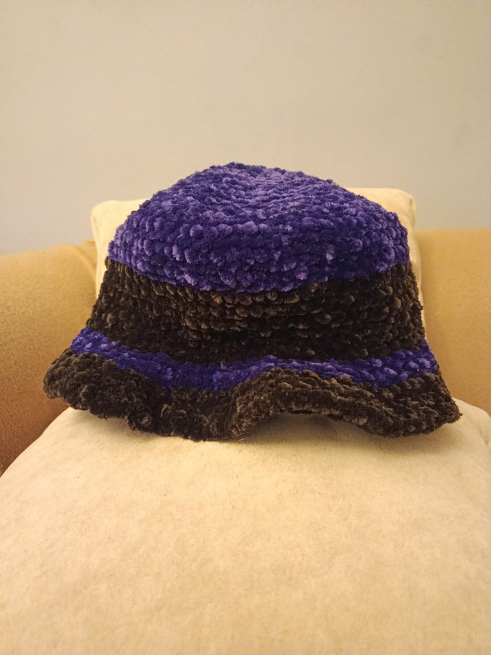 Mor Örgü Kadın Şapka - Görsel 2