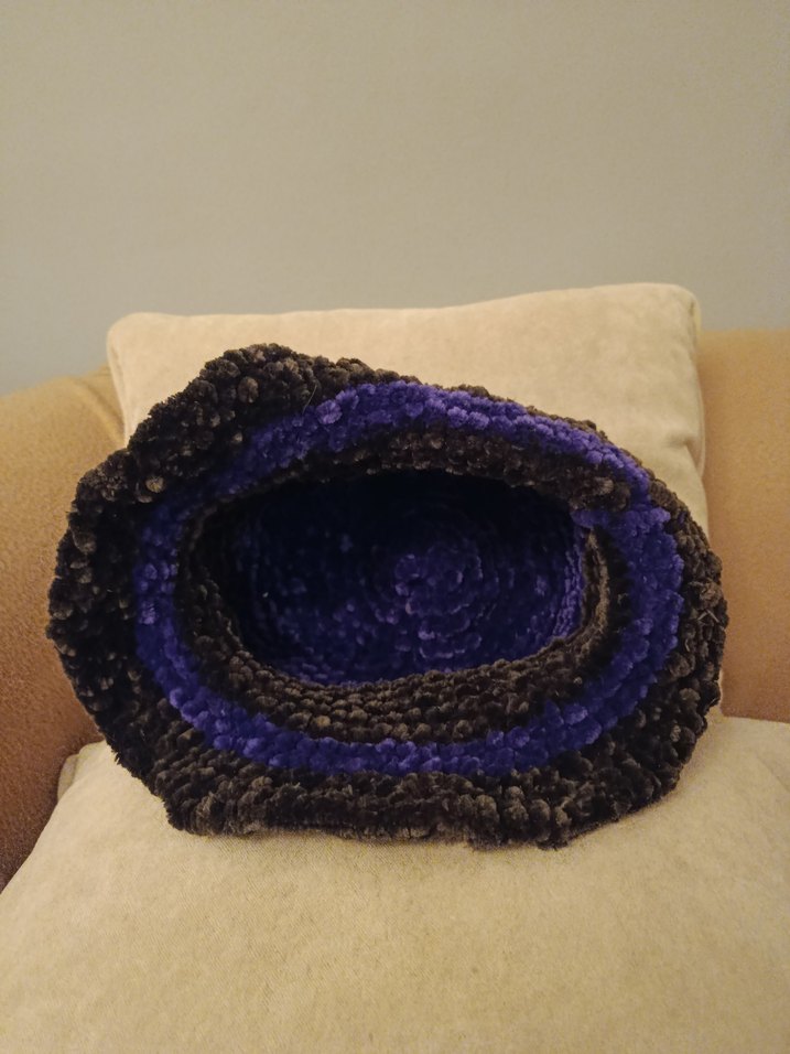 Mor Örgü Kadın Şapka - Görsel 3