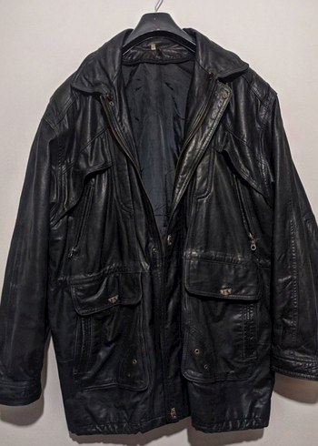 Kürklü Siyah Deri Ceket - Görsel 3