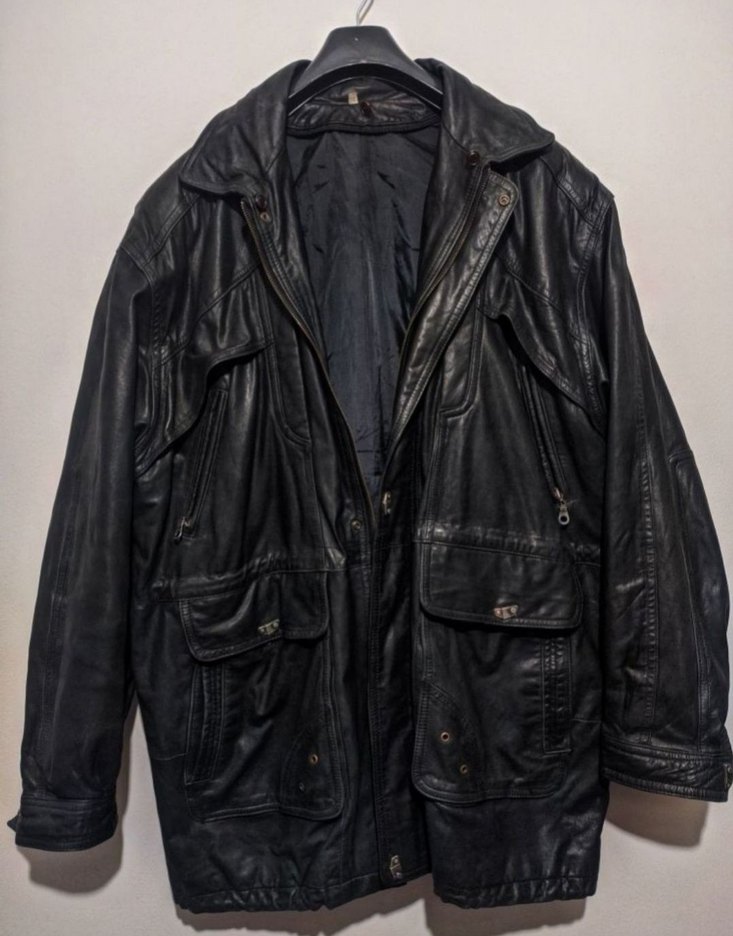 Kürklü Siyah Deri Ceket - Görsel 3