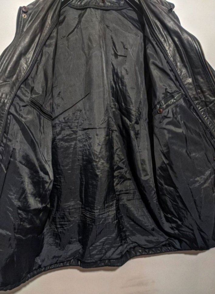 Kürklü Siyah Deri Ceket - Görsel 4