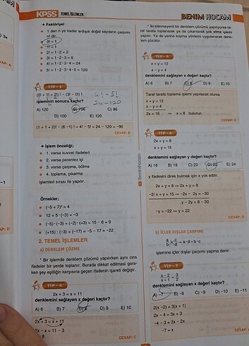  matematik konu anlatım kitabı benim hocam güncel 