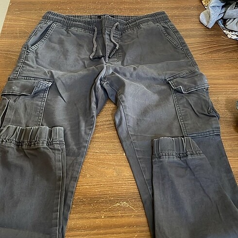 12-13 Yaş Beden Beli lastikli kargo pantolon