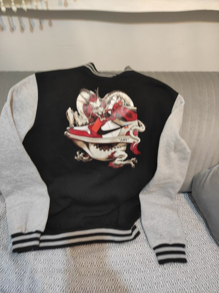 Jordan nakışlı unisex kolej ceket - Görsel 2