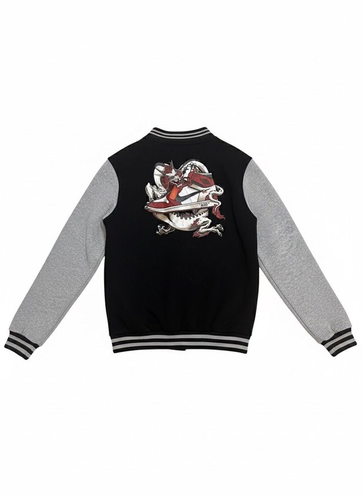 Jordan nakışlı unisex kolej ceket - Görsel 3